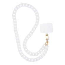 Заредете изображение във визуализатора на галерията – PANAMA LONG Phone lanyard, Phone pendant / cord length 80cm (40cm in the loop) / on neck - white
