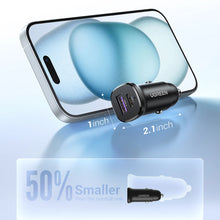 Заредете изображение във визуализатора на галерията – Ugreen EC305 25845 car charger USB-C USB-A 30W - black
