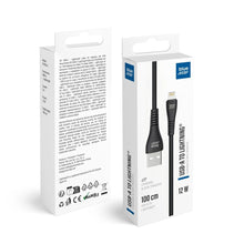 Заредете изображение във визуализатора на галерията – Cable USB A to Lightning Blue Star 2A 12W 1 m PJ-DG5-A black

