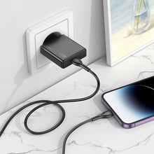 Заредете изображение във визуализатора на галерията – HOCO slim wall charger Type C + cable Type C to Lightning PD QC 30W N37 black
