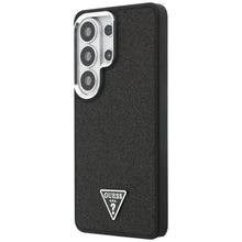 Заредете изображение във визуализатора на галерията – GUESS case for SAMSUNG S26 Ultra GUHMS26LPFGTSCMK (Fixed Glitter Triangle MagSafe) black
