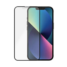 Заредете изображение във визуализатора на галерията – PanzerGlass E2E Microfracture Antibacterial Glass with Glare Filter for iPhone 13 / 13 Pro - with Black Frame
