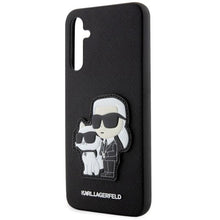 Заредете изображение във визуализатора на галерията – Karl Lagerfeld Saffiano Karl&amp;Choupette case for Samsung Galaxy A54 5G - black

