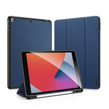 Заредете изображение във визуализатора на галерията – Dux Ducis Domo case with flap and smart sleep for iPad 7 / 8 / 9 10.2'' - blue
