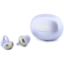 Заредете изображение във визуализатора на галерията – Wireless earphones OWS Guess Metalic Finish Electropated Parts Classic Logo purple
