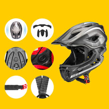 Заредете изображение във визуализатора на галерията – Children's bicycle helmet with detachable visor Rockbros TT-32SBTG-S size S - gray
