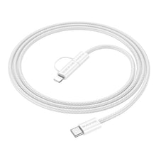 Заредете изображение във визуализатора на галерията – Borofone Cable BX104 Primo - Type C to Type C + Lightning - 60W 3A 1 metre white
