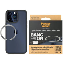 Заредете изображение във визуализатора на галерията – MagSafe PanzerGlass Bang ON ring for iPhone 12 / 13 / 14 / 15 - silver
