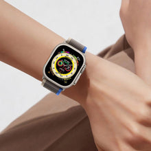 Заредете изображение във визуализатора на галерията – Tech-Protect Nylon Strap for Apple Watch 4/5/6/7/8/9/SE/Ultra 1/2 (42/44/45/49 mm) - Gray Blue
