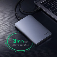 Заредете изображение във визуализатора на галерията – Ugreen CM300 70499 bay for 2.5'' SATA 3.0 6Gbps hard drive - gray + USB-C - USB-C cable 0.5m
