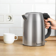 Заредете изображение във визуализатора на галерията – HOCO stainless steel electric kettle 1,7L HE12 stainless steel
