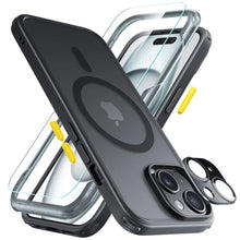 Заредете изображение във визуализатора на галерията – ESR Classic Pro Set Halolock MagSafe case + glass for display and camera for iPhone 15 - black
