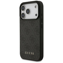Заредете изображение във визуализатора на галерията – GUESS case for IPHONE 17 Pro GUHCP17LG4GFGR (PU 4G Classic) black
