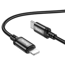 Заредете изображение във визуализатора на галерията – Cable USB C to Lightning Hoco PD 27W 2 m X89 black
