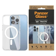 Заредете изображение във визуализатора на галерията – PanzerGlass HardCase with MagSafe Antibacterial Military Grade Certified Case for iPhone 13 Pro - Transparent
