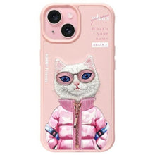 Заредете изображение във визуализатора на галерията – NIMMY case COOL&amp;CUTE 2.0 Cat for IPHONE 15 pink
