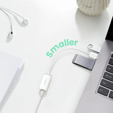 Заредете изображение във визуализатора на галерията – Ugreen US206 30712 USB-A (male) / 3.5 mm mini jack (female) adapter - white
