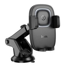 Заредете изображение във визуализатора на галерията – Car phone holder induction Hoco 15W center console HW32 black
