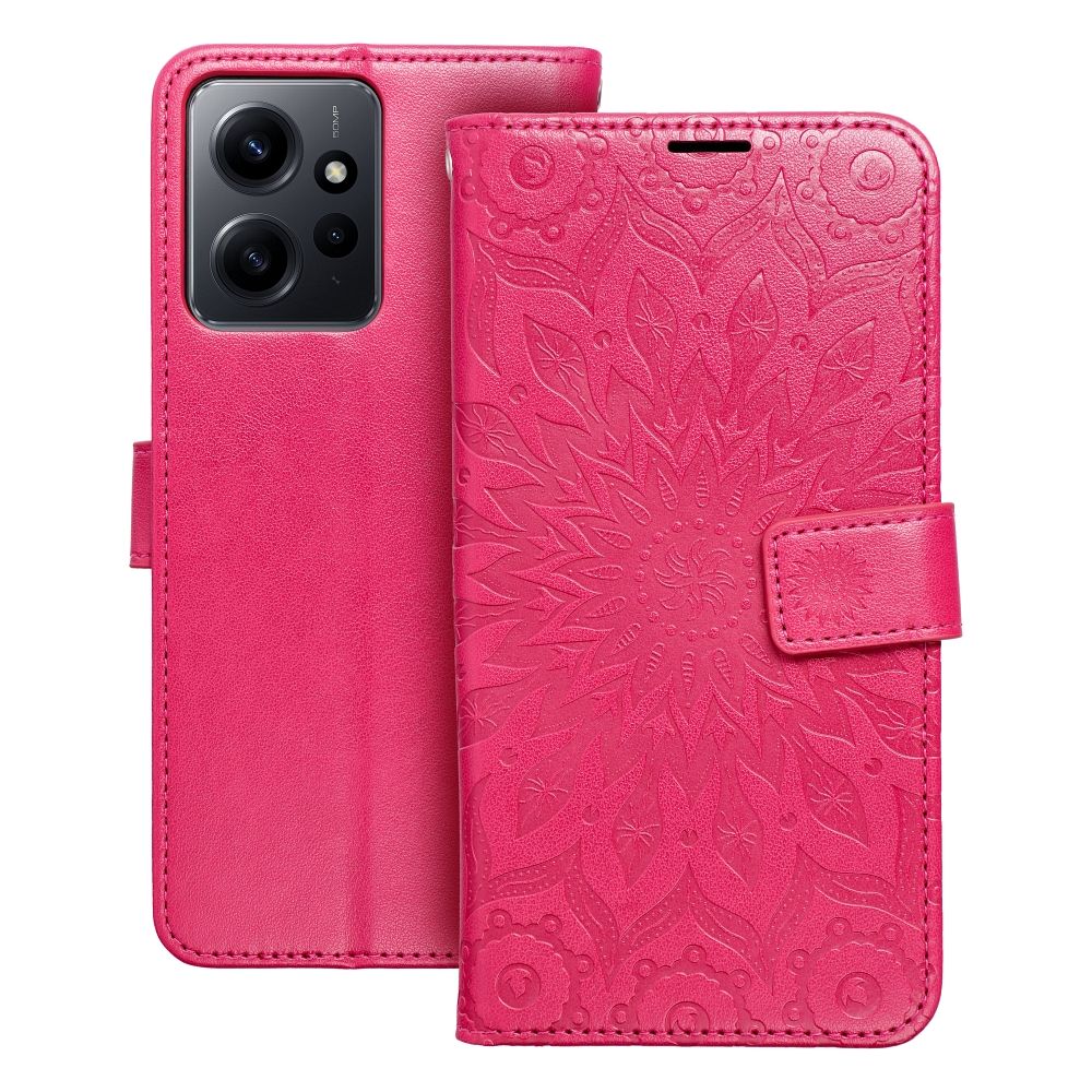 Калъф тип книга MEZZO за XIAOMI Redmi Note 12 4G mandala магента