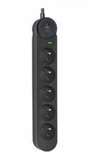 Заредете изображение във визуализатора на галерията – Extension cord 5 sockets Art F2100 1,5 m black
