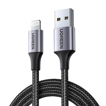 Заредете изображение във визуализатора на галерията – Ugreen US199 60158 USB-A / Lightning MFi cable 2m - black
