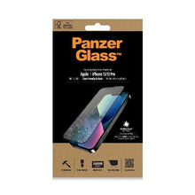 Заредете изображение във визуализатора на галерията – PanzerGlass E2E Microfracture Antibacterial Glass with Glare Filter for iPhone 13 / 13 Pro - with Black Frame
