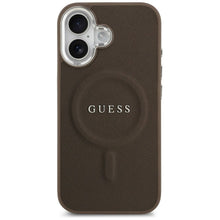 Заредете изображение във визуализатора на галерията – GUESS case for IPHONE 17 compatible with MagSafe GUHMP17SPSAREGSW (PU W/ Classic Logo) brown
