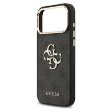 Заредете изображение във визуализатора на галерията – GUESS case for IPHONE 17 Pro Max GUHCP17X4GMGCGR (PU W/ Big 4G Classic Logo) gold black
