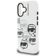 Заредете изображение във визуализатора на галерията – KARL LAGERFELD case for IPHONE 16 KLHCP16SHMCHKCT (IML Multi K&amp;C Head Pattern)
