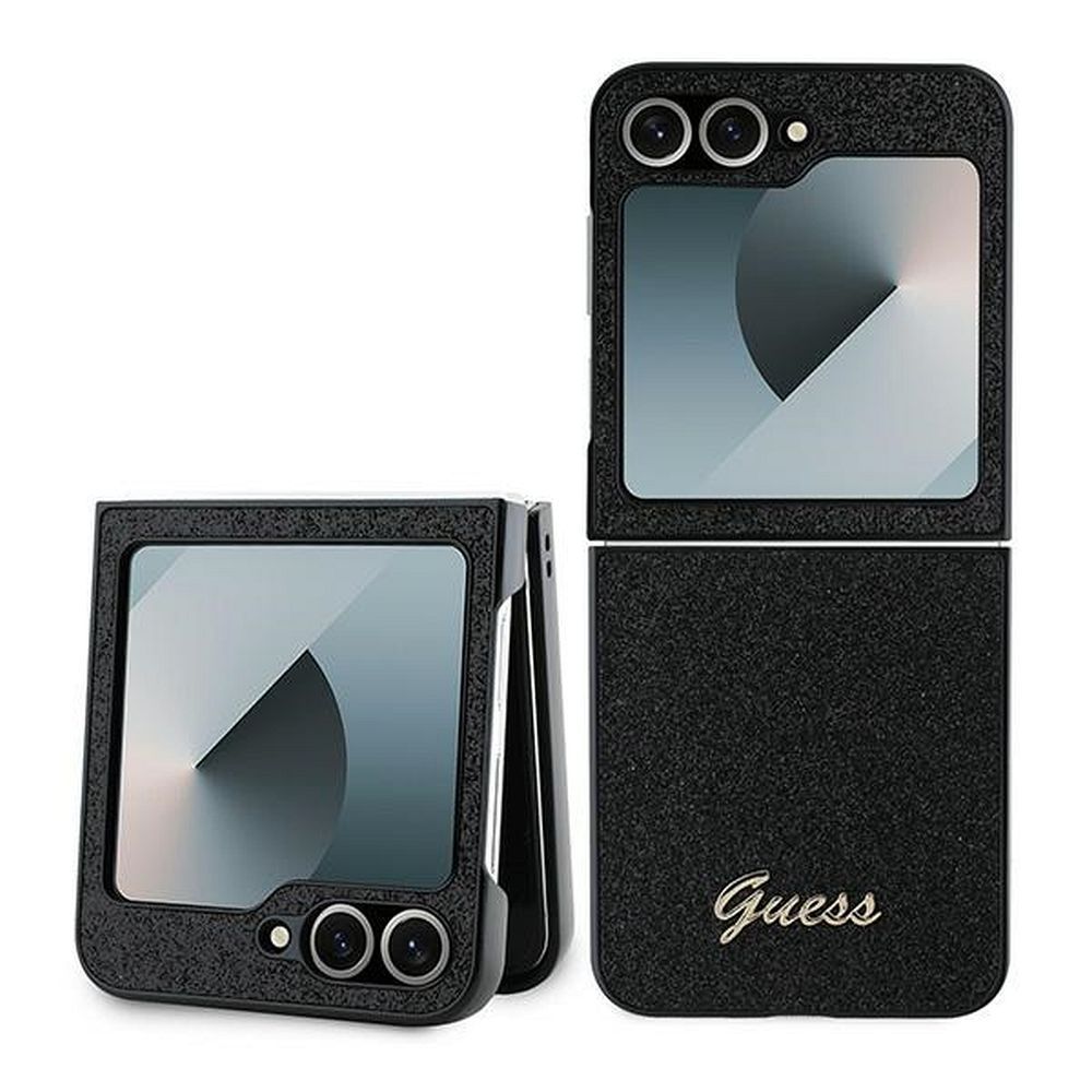 GUESS case for SAMSUNG Z Flip 6 GUHCZF6HGGSHK (HC PU 4G Glitter Script) black