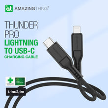 Заредете изображение във визуализатора на галерията – Amazing Thing Cable Tough Pro CLC120MTOBK - Type C to Lightning - PD 30W 3,2A 1,2 metres black
