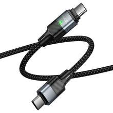 Заредете изображение във визуализатора на галерията – Magnetic Cable USB C to USB C Hoco QC3.0 PD 5A 240W 1,2 m U159 black
