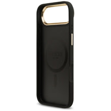 Заредете изображение във визуализатора на галерията – GUESS case for IPHONE 17 Air compatible with MagSafe GUHMP17MPG4SEMCK (PU W/ 4G Stripe) black
