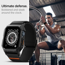 Заредете изображение във визуализатора на галерията – Spigen Lite Fit Pro case with strap for Apple Watch 4 / 5 / 6 / 7 / 8 / 9 / SE (44 / 45 mm) - matte black
