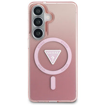 Заредете изображение във визуализатора на галерията – GUESS case for SAMSUNG S26 GUHMS26SHGTMLCGP (Magnetic IML Gradient Triangle) pink
