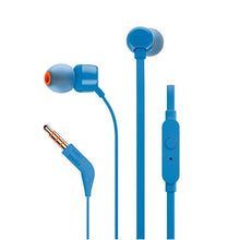 Заредете изображение във визуализатора на галерията – Wire earphones Jack 3,5 mm JBL T110 blue
