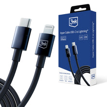 Заредете изображение във визуализатора на галерията – 3mk Hyper Cable USB-C / Lightning 20W 1.2m - black
