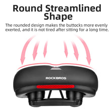 Заредете изображение във визуализатора на галерията – Rockbros AQ-6090R bicycle saddle - black and red
