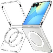 Заредете изображение във визуализатора на галерията – SPIGEN case compatible with MagSafe SAMSUNG GALAXY Z FLIP 8 clear/white
