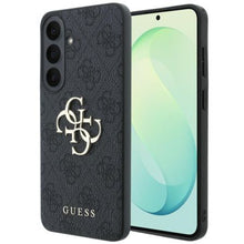 Заредете изображение във визуализатора на галерията – GUESS case for SAMSUNG S26 FE (Leather 4G Metal Logo) black
