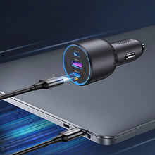 Заредете изображение във визуализатора на галерията – Ugreen EC705 car charger 130W 2x USB-C 1x USB-A - gray
