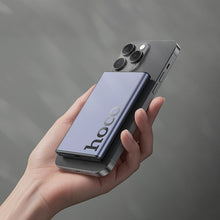 Заредете изображение във визуализатора на галерията – Powerbank compatible with MagSafe Hoco 5000 mAh QC PD 20W Q32 metal gray
