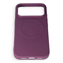 Заредете изображение във визуализатора на галерията – Case for iPhone 18 Pro / 17 Pro Silicone Mag Cover compatible with MagSafe (big hole) dark cherry
