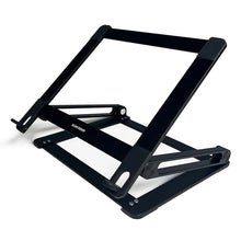 Заредете изображение във визуализатора на галерията – Silver Monkey US-600 stand for laptops up to 17.3'', aluminum - black

