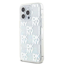 Заредете изображение във визуализатора на галерията – DKNY case for IPHONE 15 Pro Max DKHCP15XLCPEPT (DKNY HC Liquid Glitters W/Checkered Pattern) white
