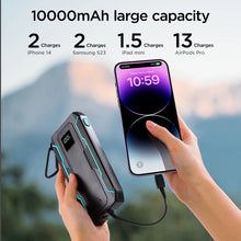Заредете изображение във визуализатора на галерията – Joyroom JR-L017 22.5W 10000mAh Powerbank with built-in USB-C / Lightning cables - black
