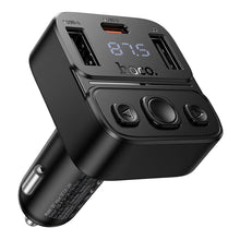 Заредете изображение във визуализатора на галерията – Car transmitter bluetooth Hoco USB A + USB C QC PD 35W E87 black
