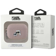 Заредете изображение във визуализатора на галерията – Karl Lagerfeld Monogram Karl &amp; Choupette Head case for AirPods Pro 2 - pink
