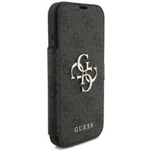 Заредете изображение във визуализатора на галерията – GUESS book case for IPHONE 17 Pro GUBKP17L4GMGGR (PU 4G Metal Logo) black
