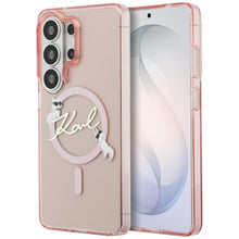 Заредете изображение във визуализатора на галерията – KARL LAGERFELD case for SAMSUNG S26 Ultra KLHMS26L5HKSCAP (Magnetic IML KC Script) pink
